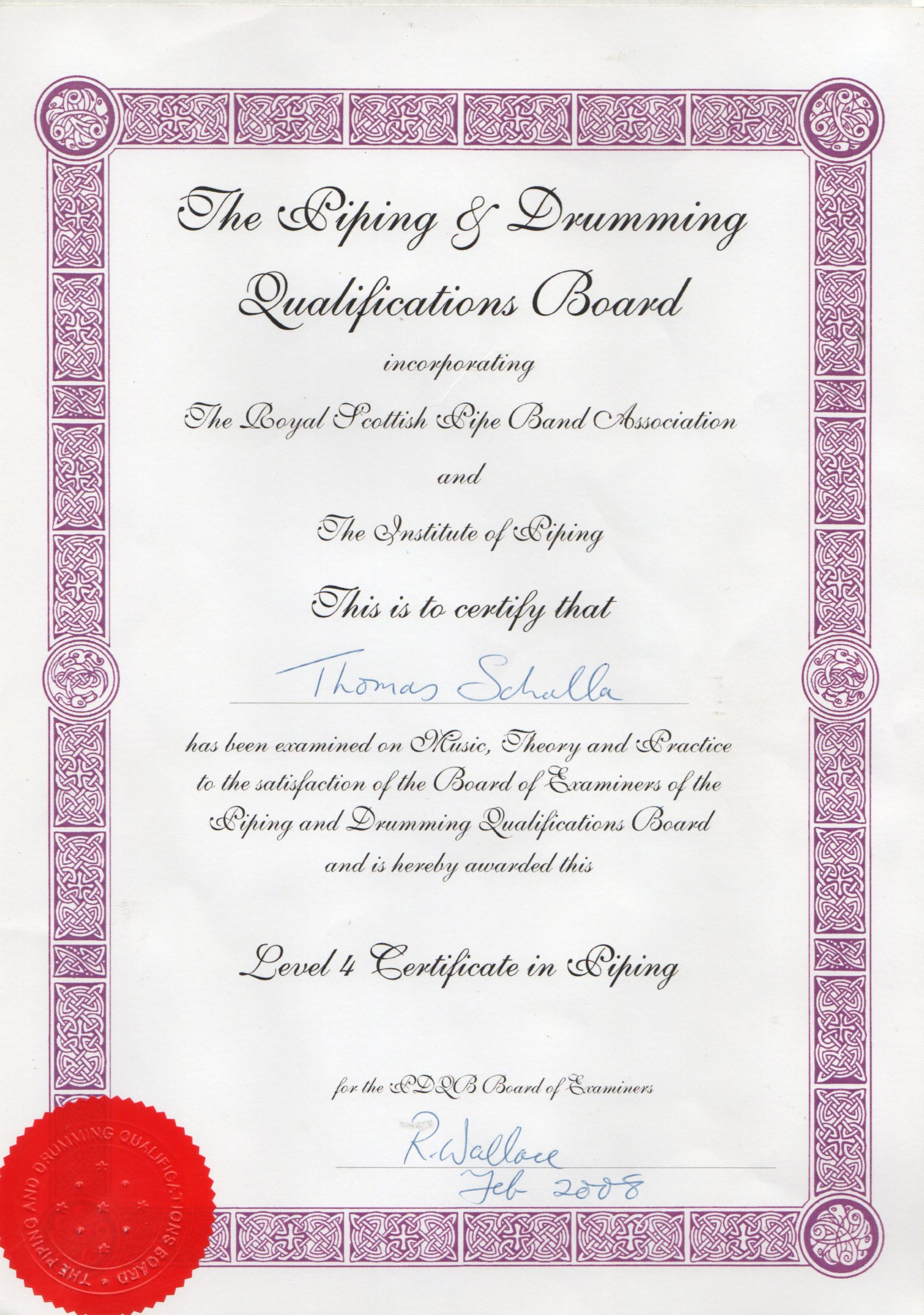 Piping and Drumming Qualifications Board