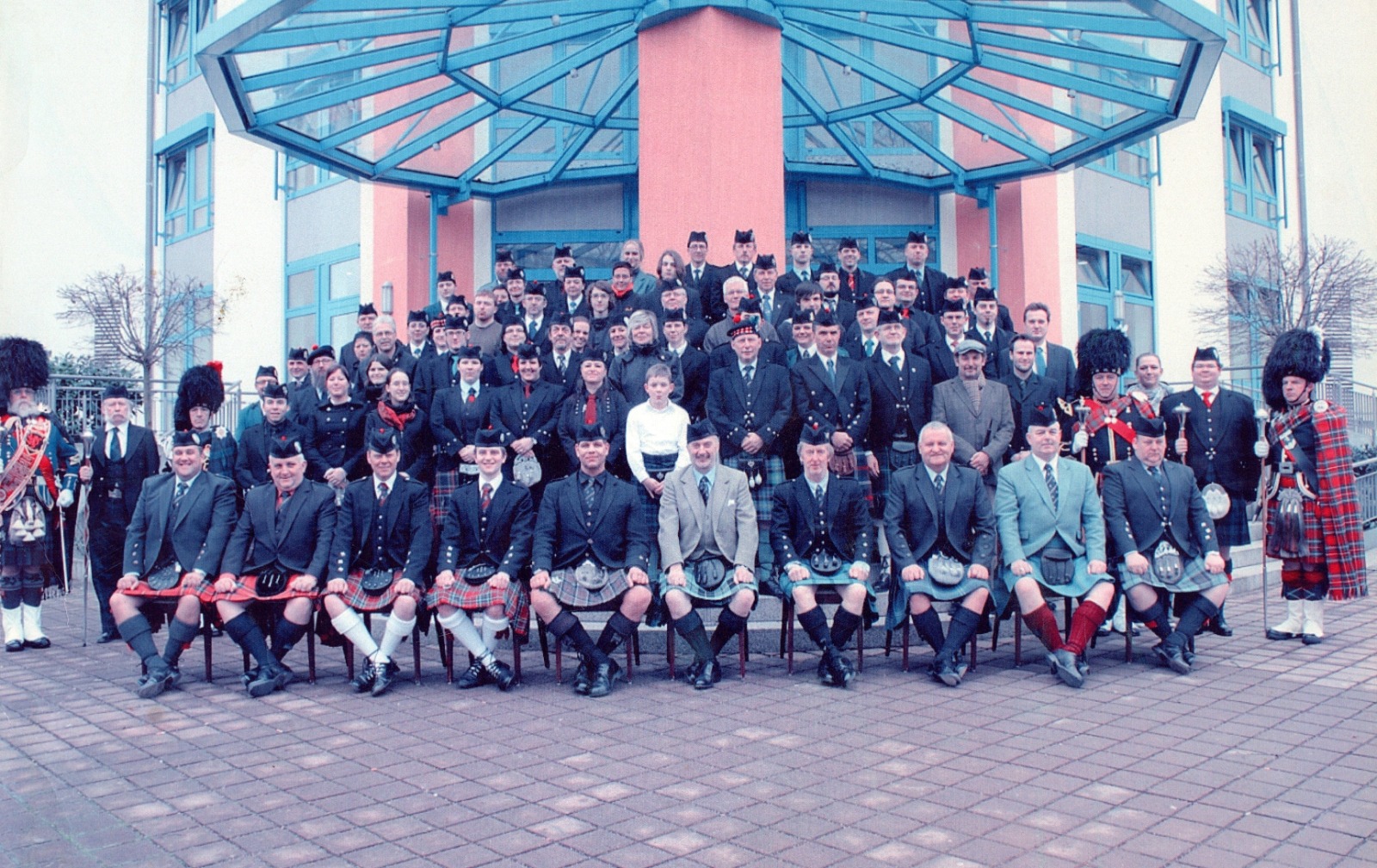 Gruppenfoto am College of Piping